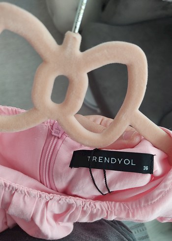 Pembe Uzun Keten Elbise, Salaş Kesim - Görsel 3