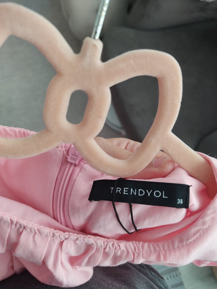 Pembe Uzun Keten Elbise, Salaş Kesim - Görsel 3