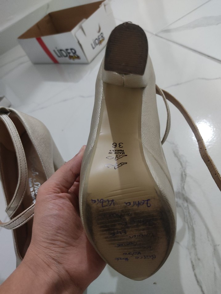 kalın topuklu ayakkabı - Görsel 5