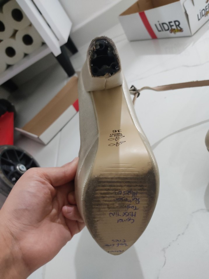 kalın topuklu ayakkabı - Görsel 4