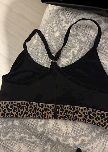 Siyah leopar Desenli Mini Spor Sütyeni - Görsel 2