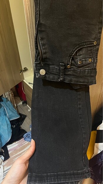 Siyah eskitme İspanyol paça - Görsel 3