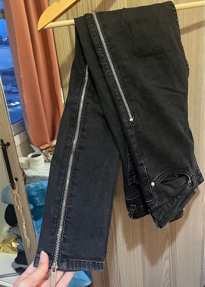 Fermuar detaylı kot - Görsel 4