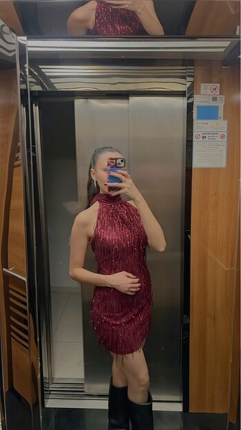 Bordo elbise ürün satıldı - Görsel 4