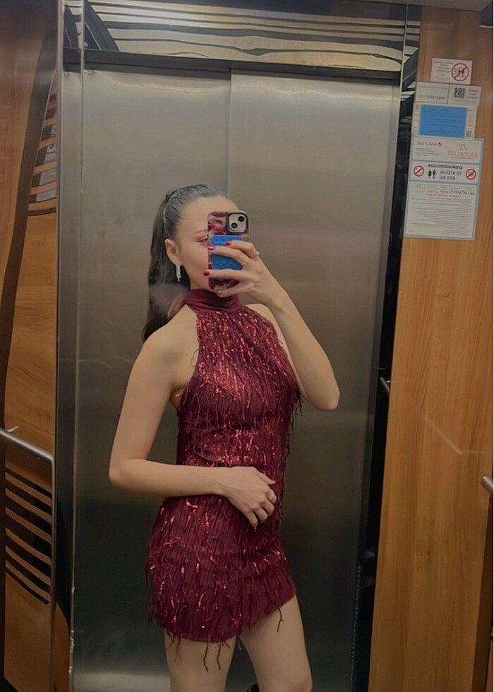 Bordo elbise ürün satıldı - Görsel 2