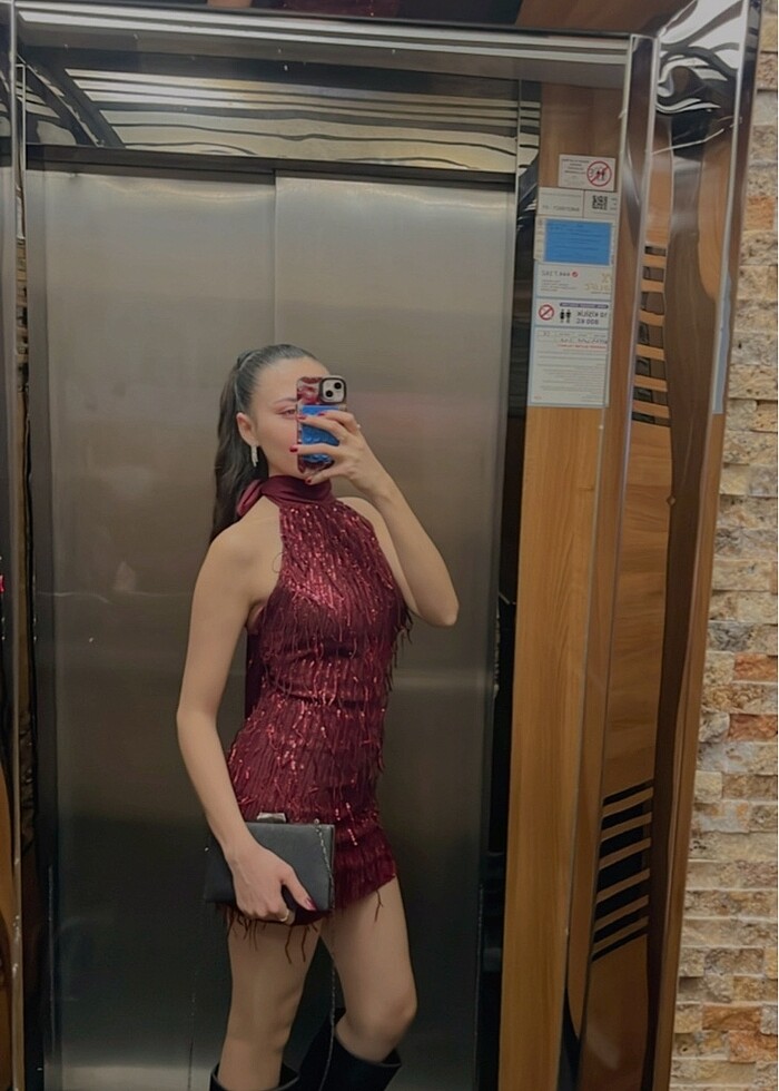 Bordo elbise ürün satıldı - Görsel 3