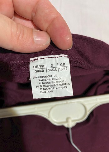 Bordo Drapeli Uzun penye hamile etek - Görsel 2