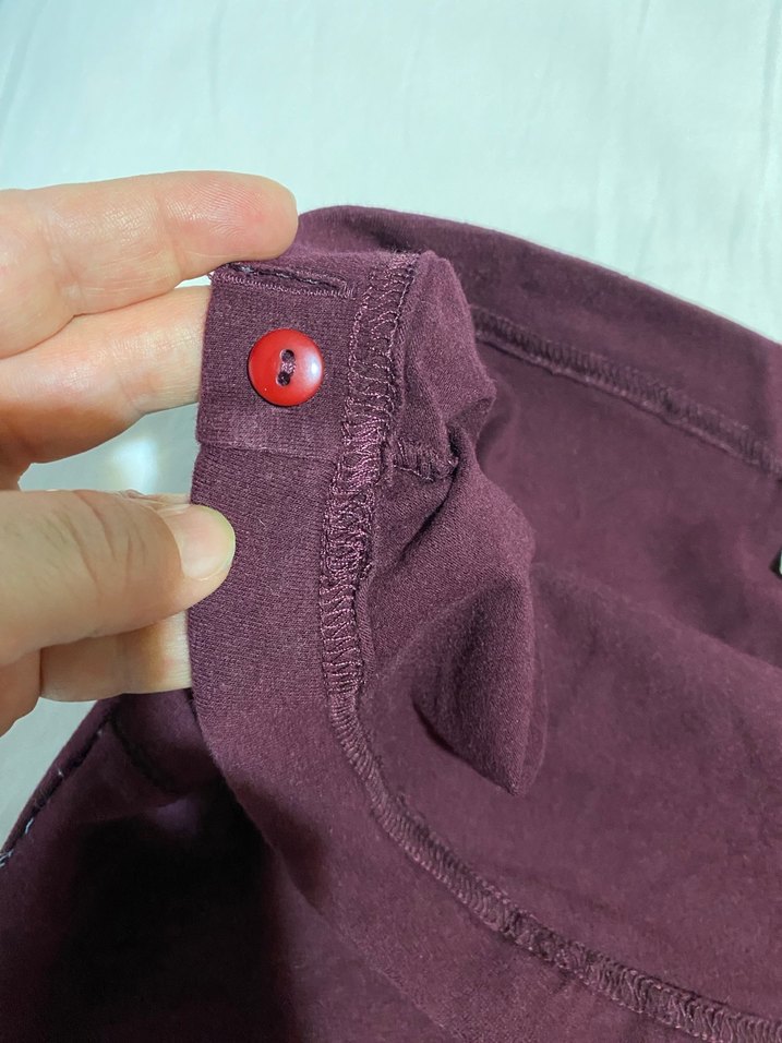 Bordo Drapeli Uzun penye hamile etek - Görsel 3