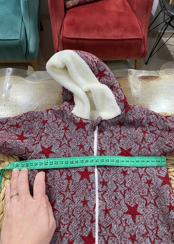 Bordo Nakışlı Kapüşonlu Bebek astronot - Görsel 4