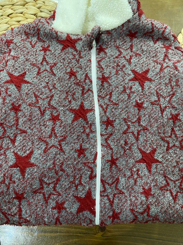 Bordo Nakışlı Kapüşonlu Bebek astronot - Görsel 2