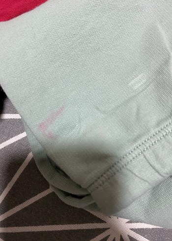 Kız Çocuk Gri Pamuklu Baskılı Sweatshirt ve yeşil takım - Görsel 7