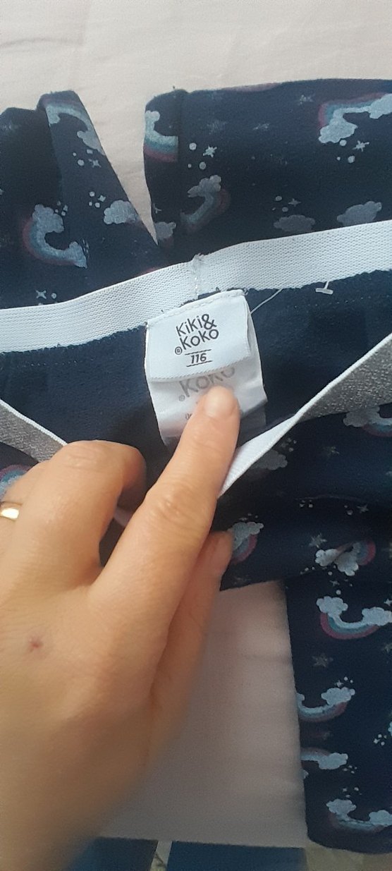 Kız Çocuk Lacivert Desenli Tayt - Görsel 2