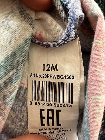 9-12 Ay Beden çeşitli Renk B&G Store Tshirt