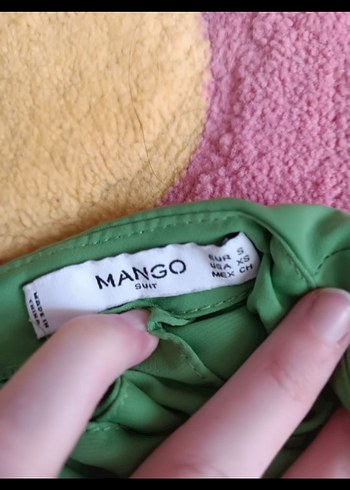 Yeşil Kolsuz Pilili bluz - Görsel 7