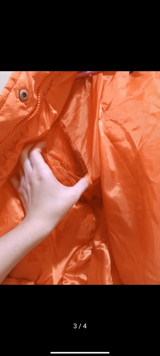 Turuncu Kısa Kadın Şişme Mont - Görsel 3