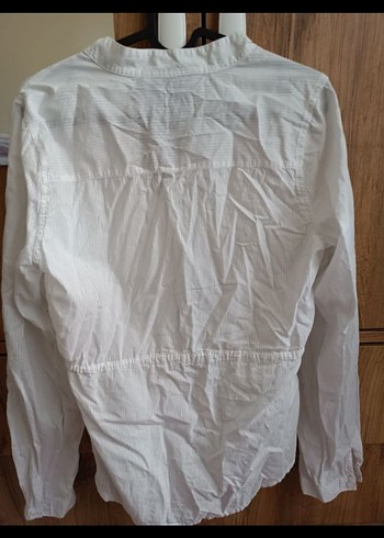 vintage Düğmeli Beyaz Kadın Gömlek - Görsel 3