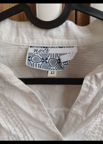 vintage Düğmeli Beyaz Kadın Gömlek - Görsel 2