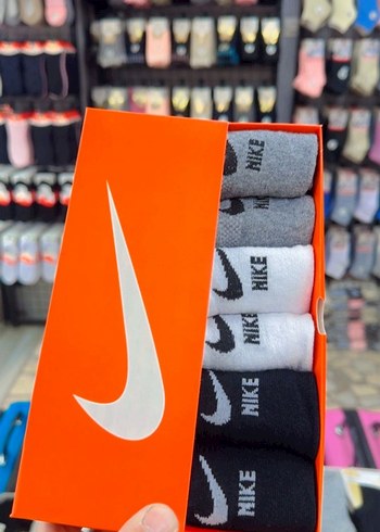 Nike Erkek Gri Baskılı Midi Çorap Seti