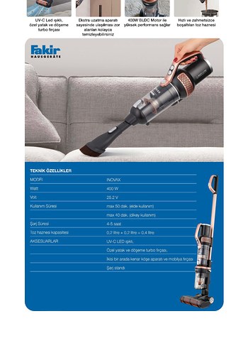 Fakir Inovax Çok Fonksiyonlu Dikey Süpürge - Görsel 3