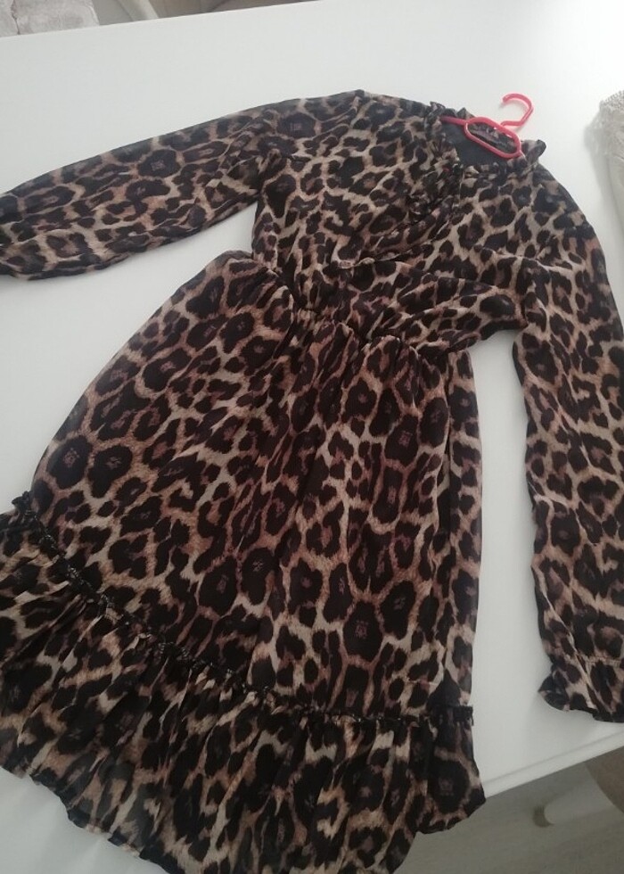 Leoparlı elbise  - Görsel 3