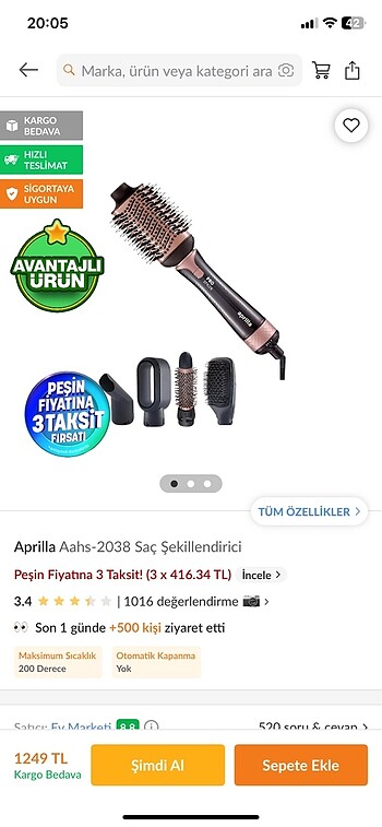 Kutulu saç şekillendirici