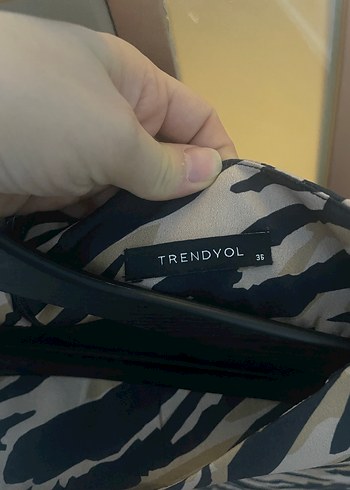 Kahverengi Zebra Desenli Midi Etek - Görsel 3