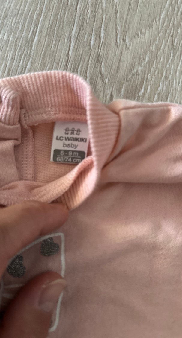 Kız Çocuk Pembe Fırfırlı Sweatshirt - Görsel 3
