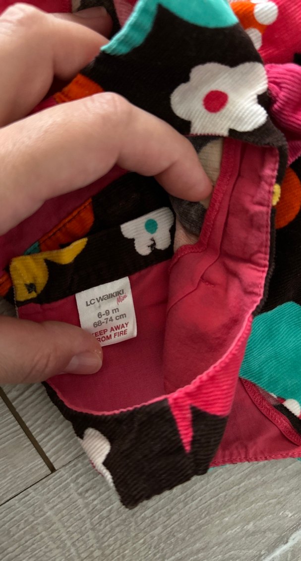 Çiçek Desenli Renkli Kız Çocuk Elbise - Görsel 3