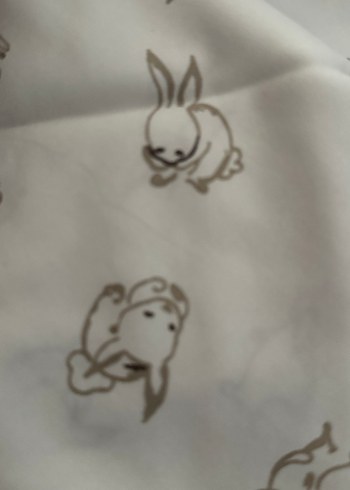 Nakışlı Beyaz Gri Emzirme ve Hamile Yastığı yüzü - Görsel 4