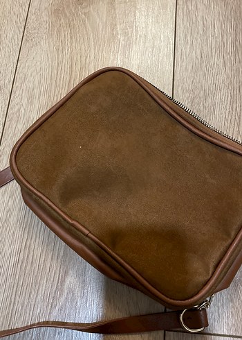  Beden camel Renk Bej Süet Zincir Detaylı Kadın Çanta