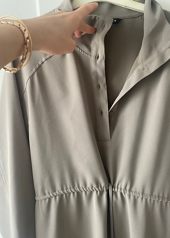 Bej Rahat Kesim Midi Tunik - Görsel 5