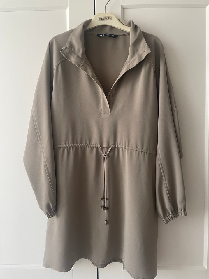 Bej Rahat Kesim Midi Tunik - Görsel 2