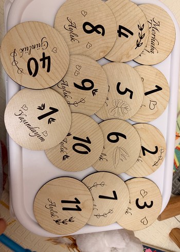 Ahşap Aylık Fotoğraf Kartları Seti - Görsel 2