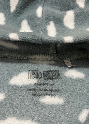 Kapüşonlu yeşil Bebek Tulumu - Görsel 2