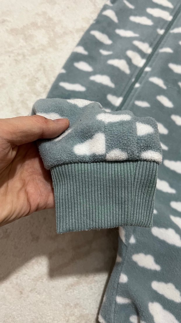 Kapüşonlu yeşil Bebek Tulumu - Görsel 4