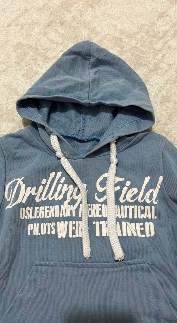 Kapüşonlu Mavi Erkek Sweatshirt - Görsel 2