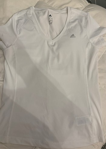 Adidas Beyaz V Yaka Spor Tisort