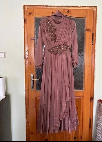 36 Beden camel Renk Abiye