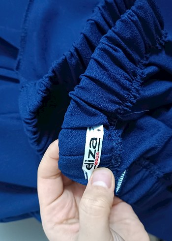 Kadın Lacivert Uzun Kollu Uzun Boy Kimono - Görsel 3