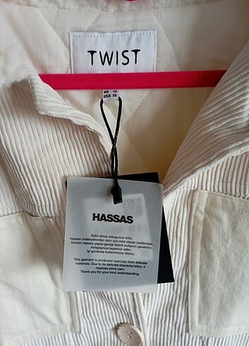 Twist Twist ,ekru ,kadife kalın mont