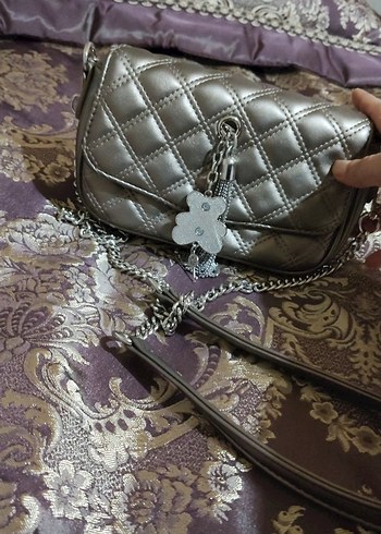 Gri Deri Kadın Çanta Püsküllü Matthew cox - Görsel 8