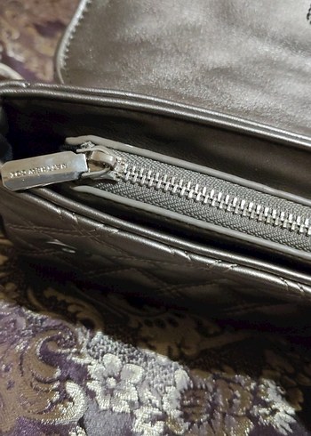 Gri Deri Kadın Çanta Püsküllü Matthew cox - Görsel 3