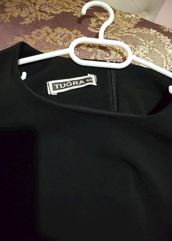 Uzun Kollu Siyah tugra marka elbise - Görsel 4