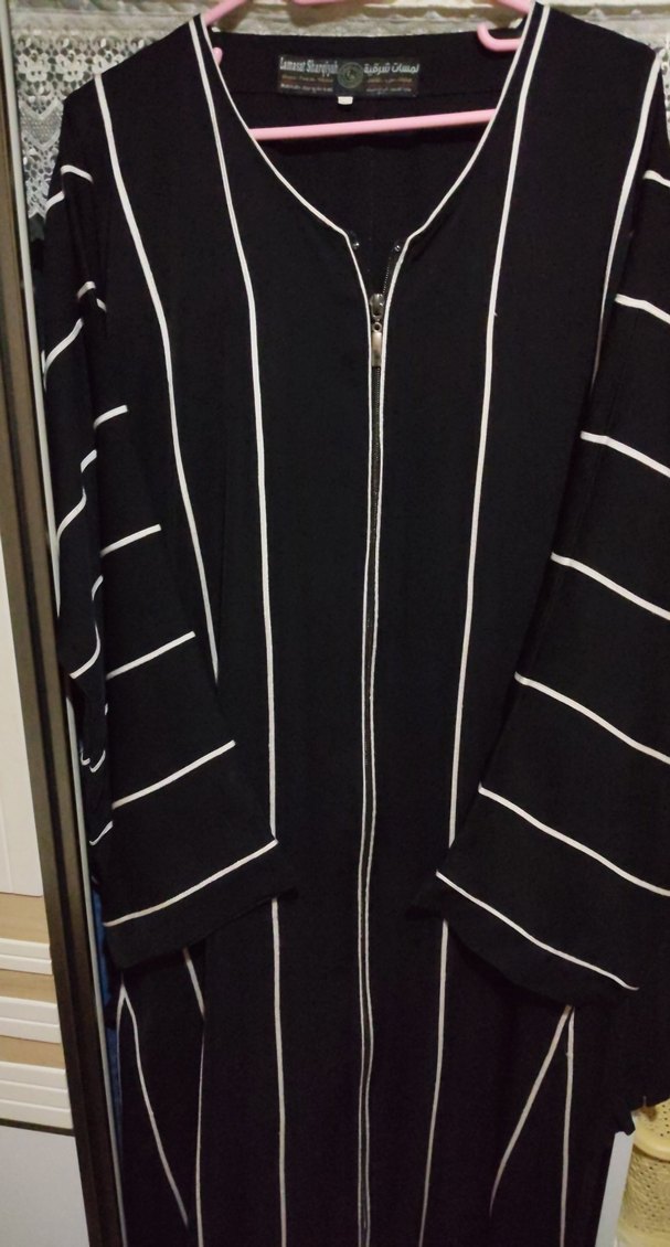 Siyah Çizgili Uzun ferace - Görsel 2