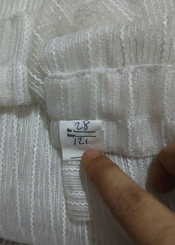 İşlemeli Beyaz Bohem Perde - Görsel 5