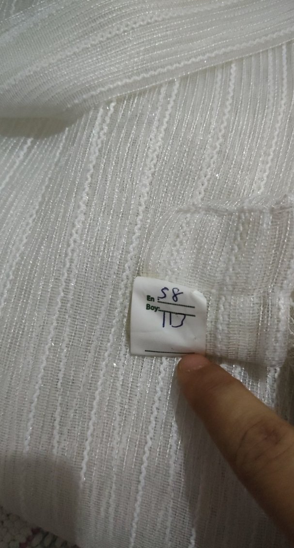 İşlemeli Beyaz Bohem Perde - Görsel 4