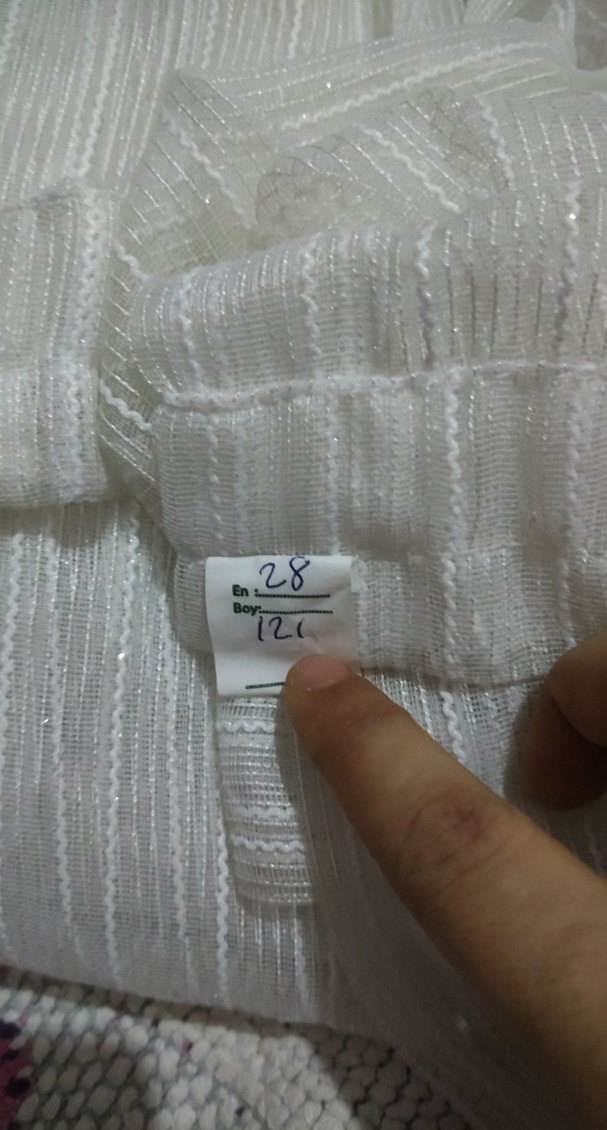 İşlemeli Beyaz Bohem Perde - Görsel 5