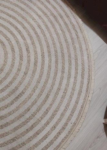 Bej kahve Bohem Zebra Desenli Yuvarlak Halı - Görsel 2