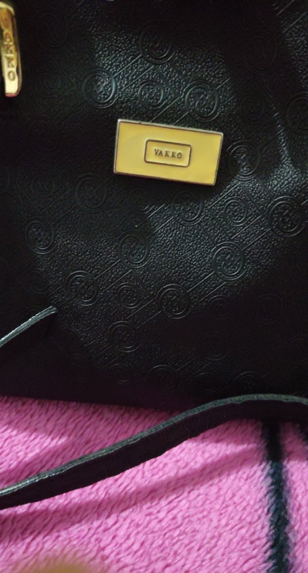 Klasik Siyah Deri Kadın Çanta vakko - Görsel 3