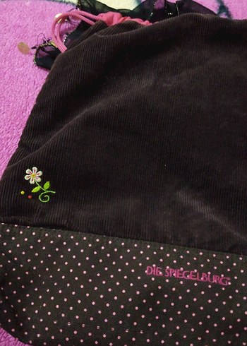 Kahverengi Nakışlı Bebek Çantası - Görsel 3